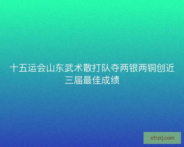 十五运会山东武术散打队夺两银两铜创近三届最佳成绩 十五运会山东武术散打队夺两银两铜创近三届最佳成绩